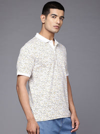 Raymond Printed Polo Collar Pure Cotton Slim Fit T-shirt
