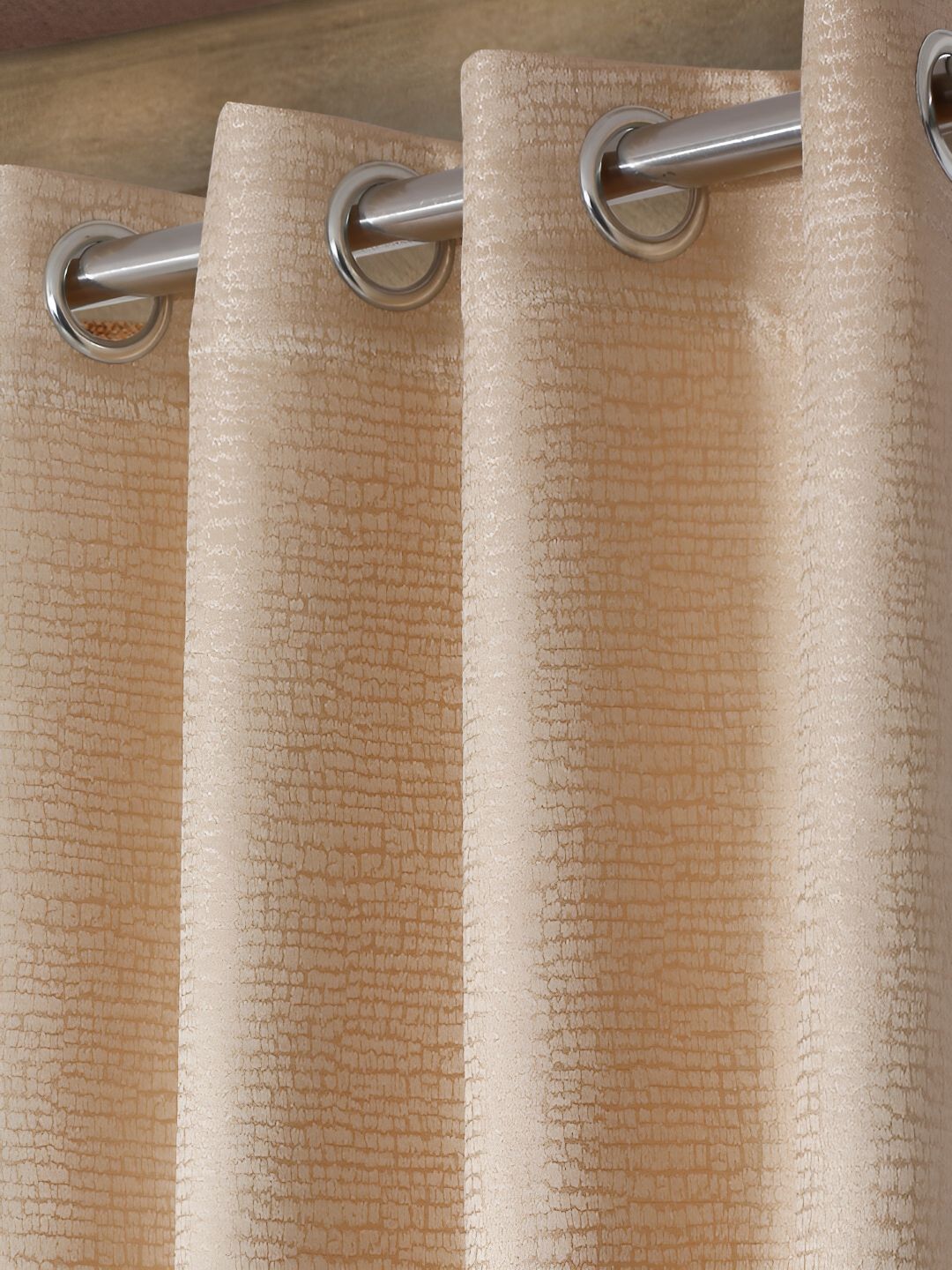 HOSTA HOMES Beige Black Out Door Curtain