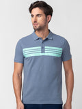 Being Human Clothing Men Pure Cotton Striped Polo Collar T-shirt