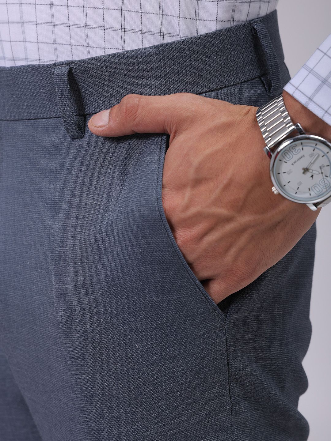 The Indian Garage Co. X Luxe Men Slim Fit Formal Trousers