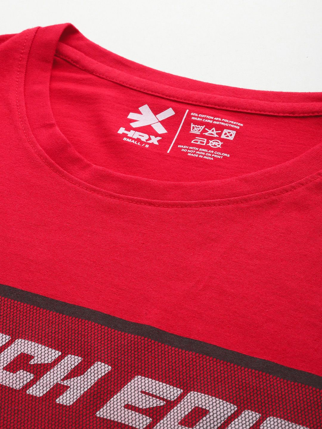 HRX by Hrithik Roshan Rapid-Dry Typography Training Relaxed Fit T-shirt