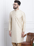 SOJANYA Floral Embroidered Mandarin Collar Kurta