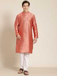 SOJANYA Kurta Rekaan Sendiri Berwarna Peach Lelaki