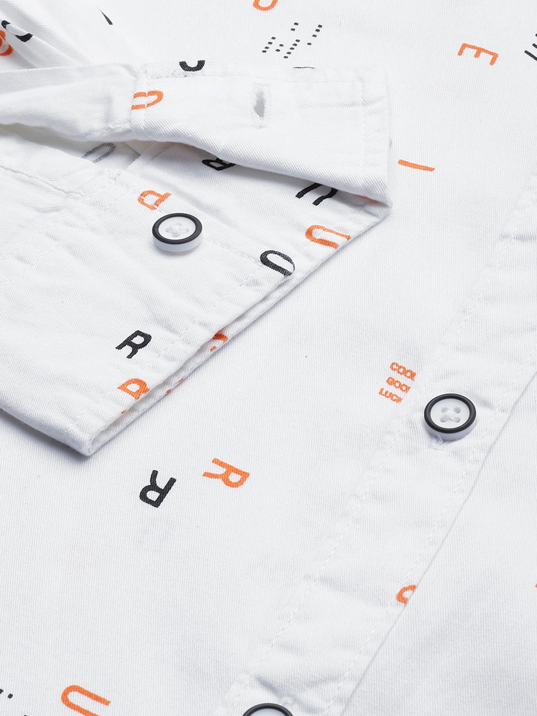 The Indian Garage Co Men White Printed Casual Cotton Shirt