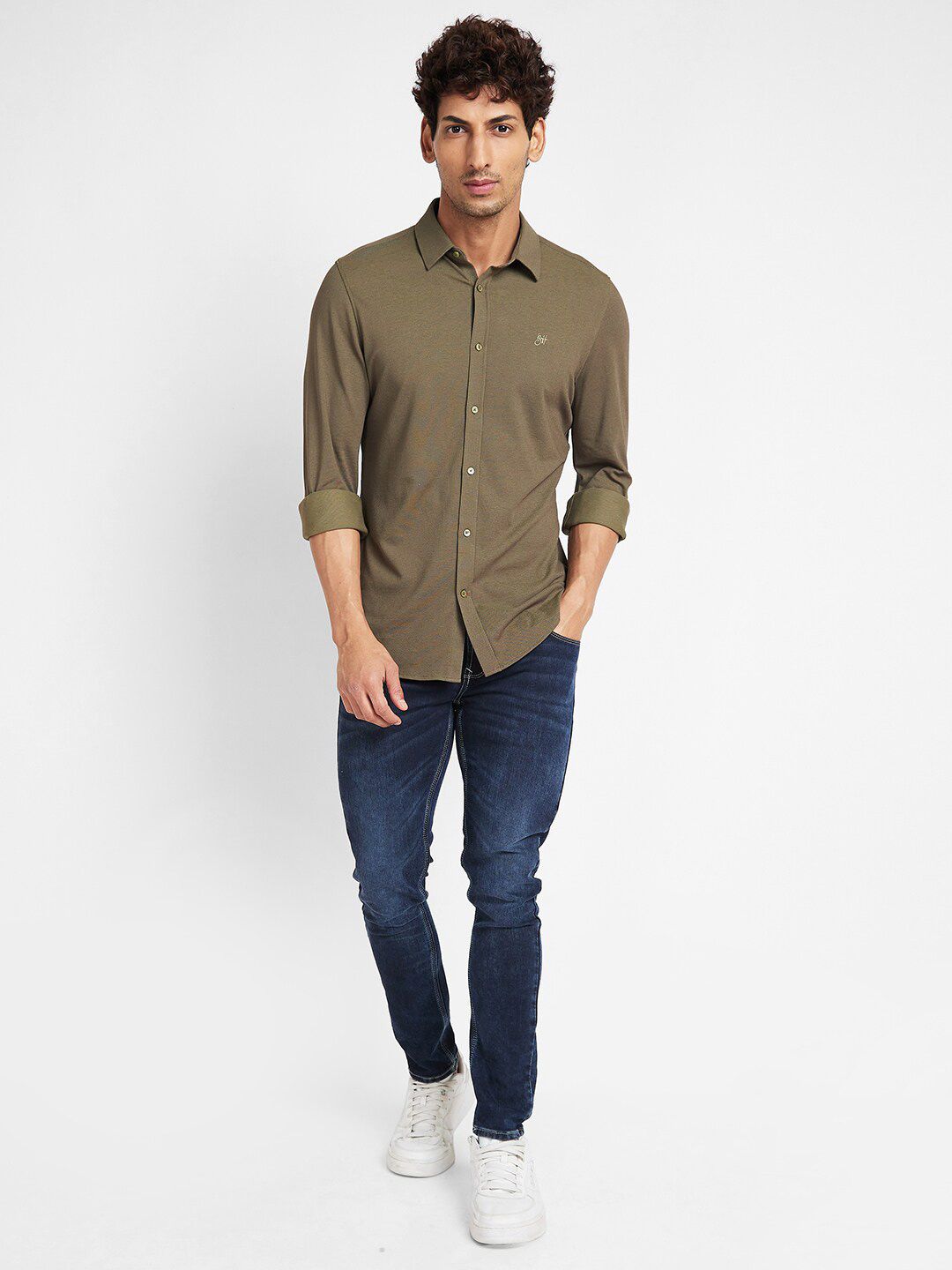 Being Human Slim Fit Opaque Casual Shirt