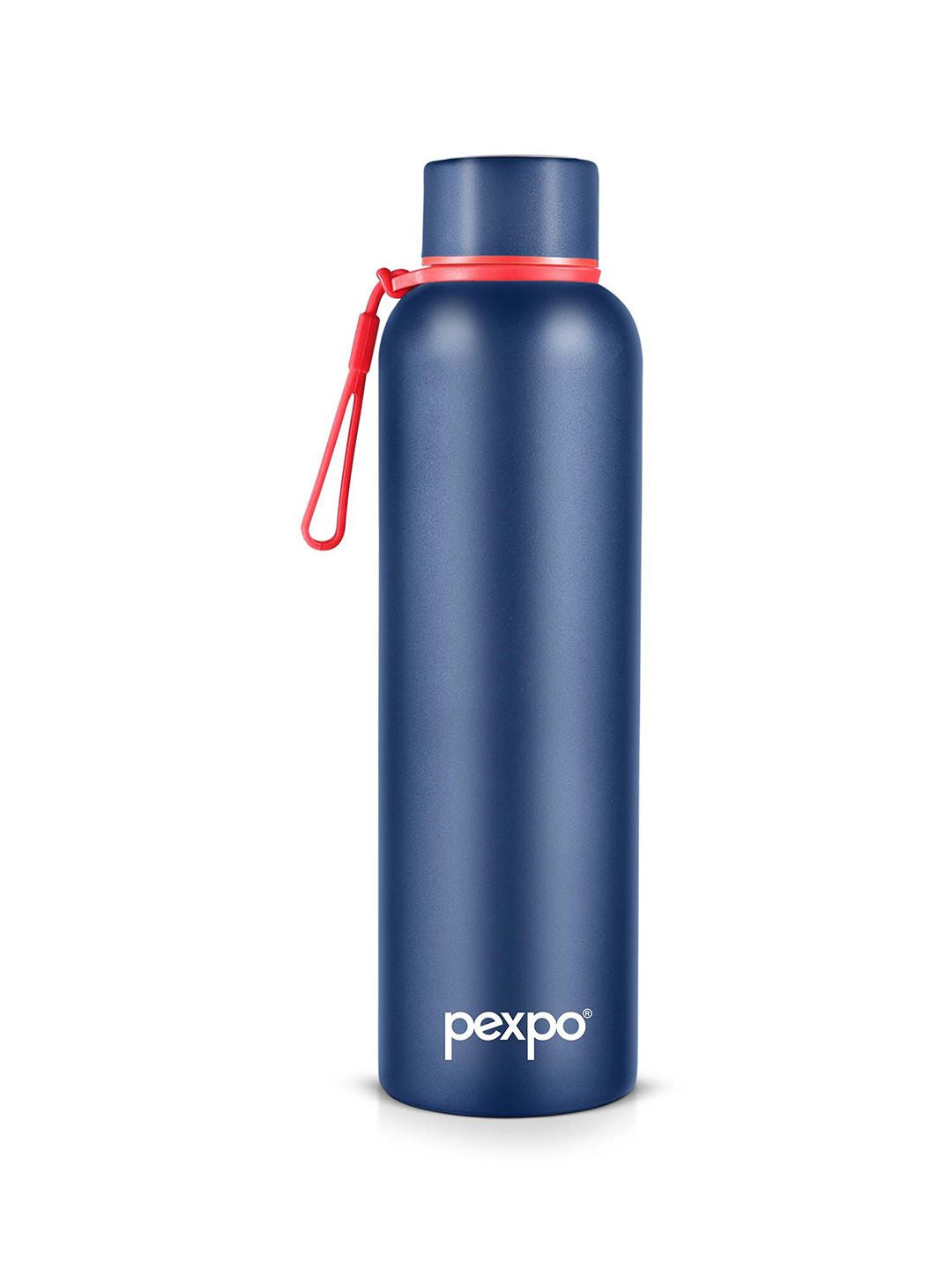 Pexpo Bravo Denim Blue ISI Certified Thermosteel Hot & Cold Flask Water Bottle - 1 L