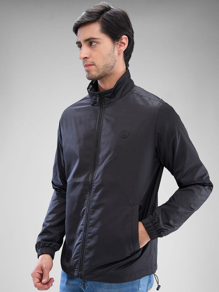 SPYKAR Men Solid Mock Collar Sporty Jacket