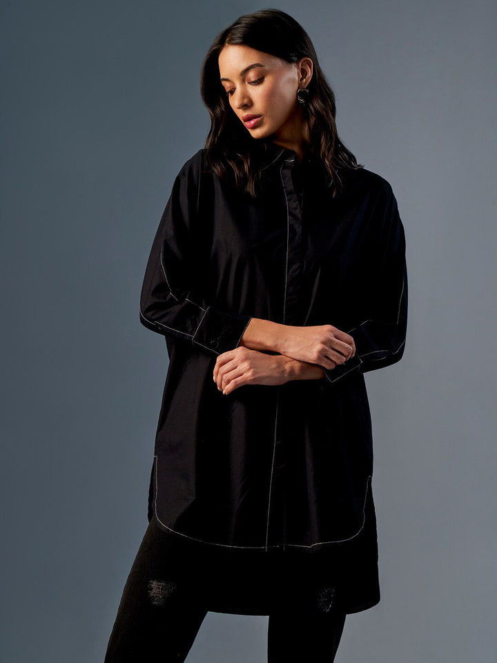 AND Shirt Collar Cotton Shirt Style Top