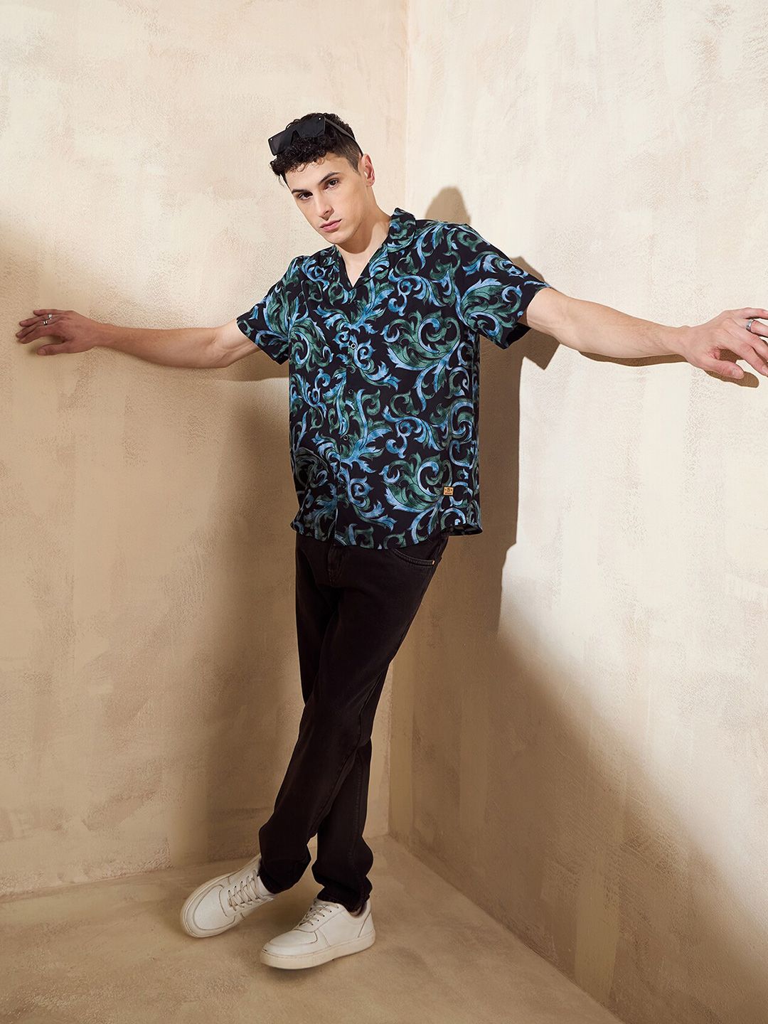 DENNISON Abstract Printed Oversized Casual Shirt