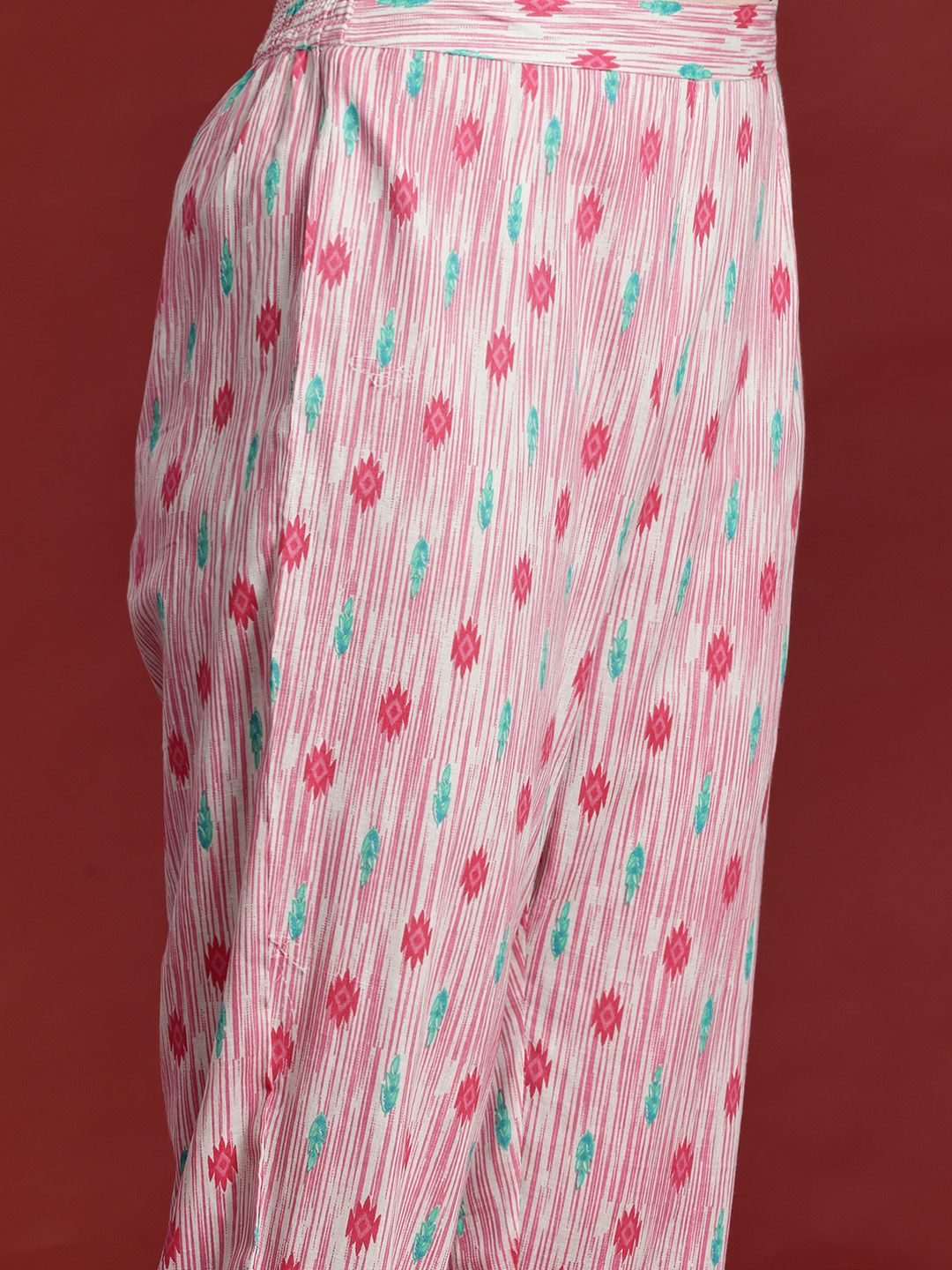 Anouk Ethnic Motifs Printed Cotton Kurta with Trousers & With Dupatta