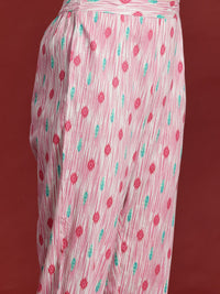 Anouk Ethnic Motifs Printed Cotton Kurta with Trousers & With Dupatta