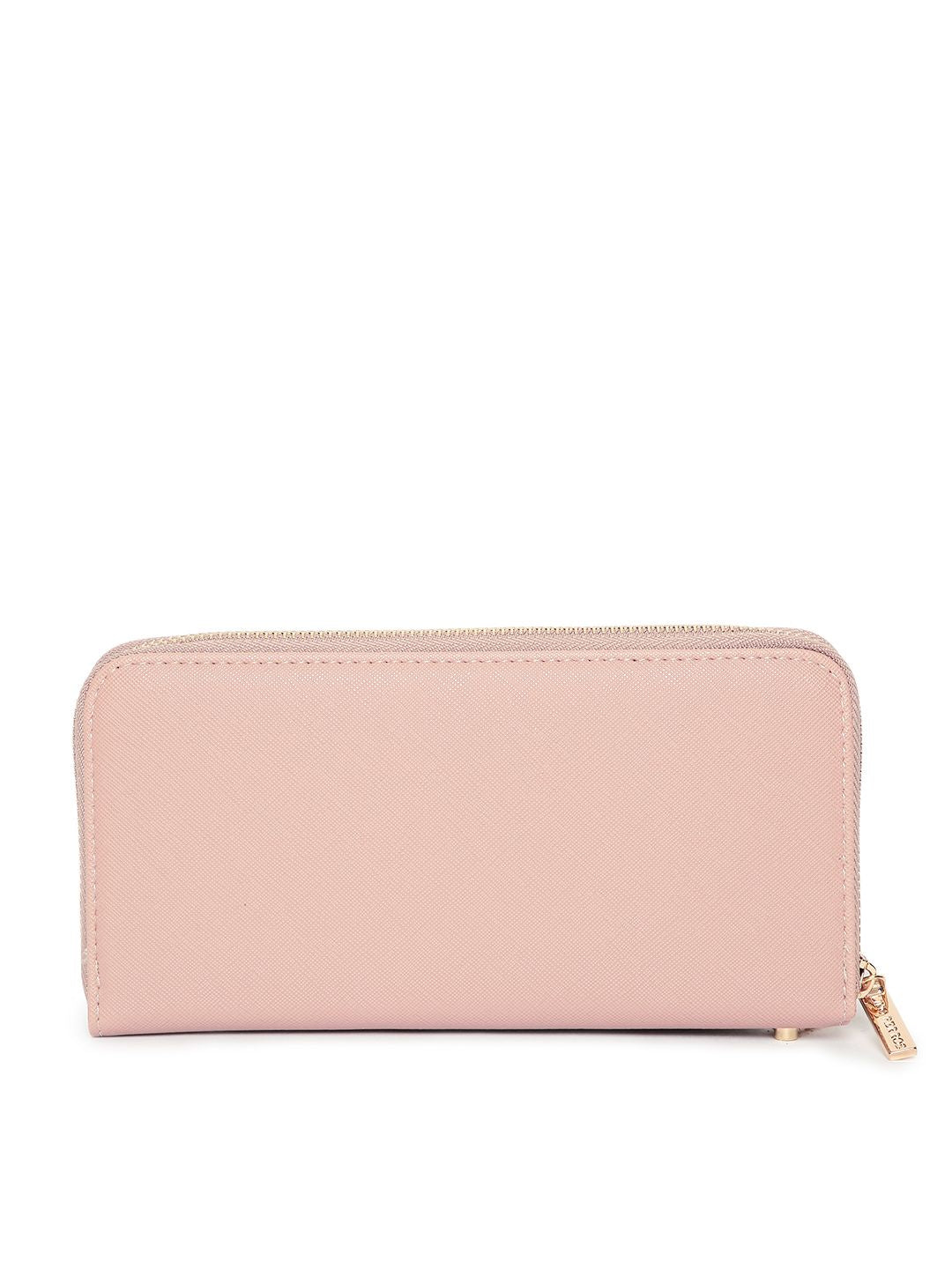 Lino Perros Women Pink Solid Zip Around Wallet