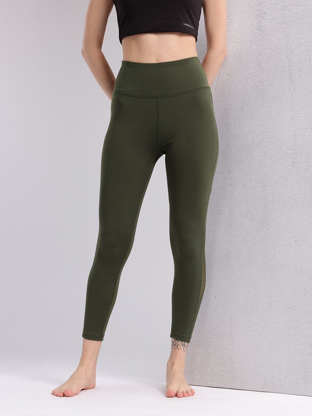HRX by Hrithik Roshan Women Mesh Detail Rapid-Dry Yoga Tights