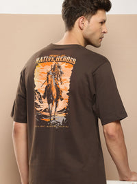 Difference of Opinion Men Printed Pure Cotton Oversized T-shirt