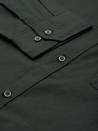 DENNISON Men Green Smart Slim Fit Opaque Formal Shirt