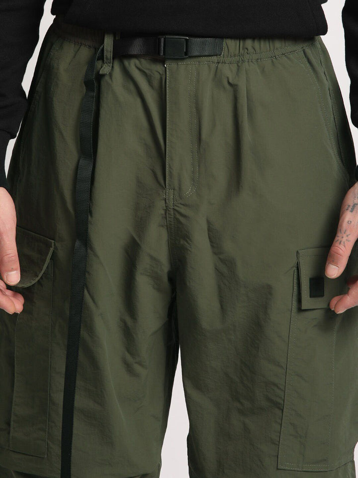 THE BEAR HOUSE Men Loose Fit Mid-Rise Easy Wash Cargos Trousers