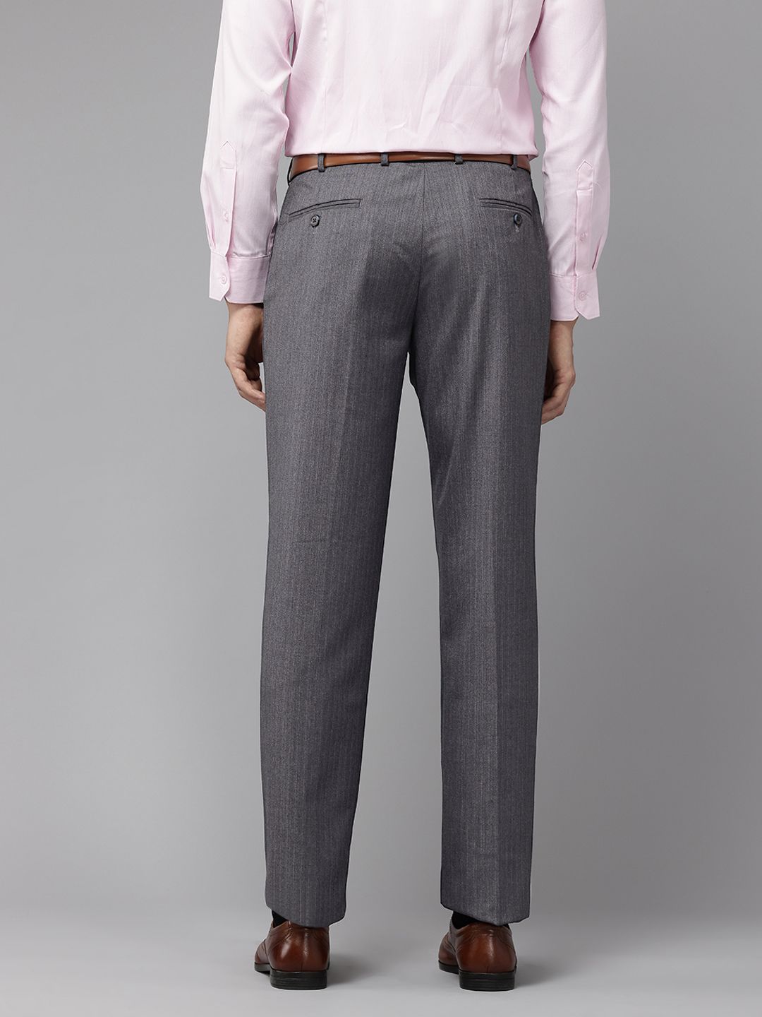Park Avenue Men Striped Formal Trousers