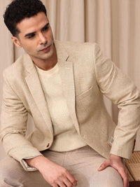 Mr Bowerbird Self Designed Single-Breasted Tailored Fit Casual Blazer