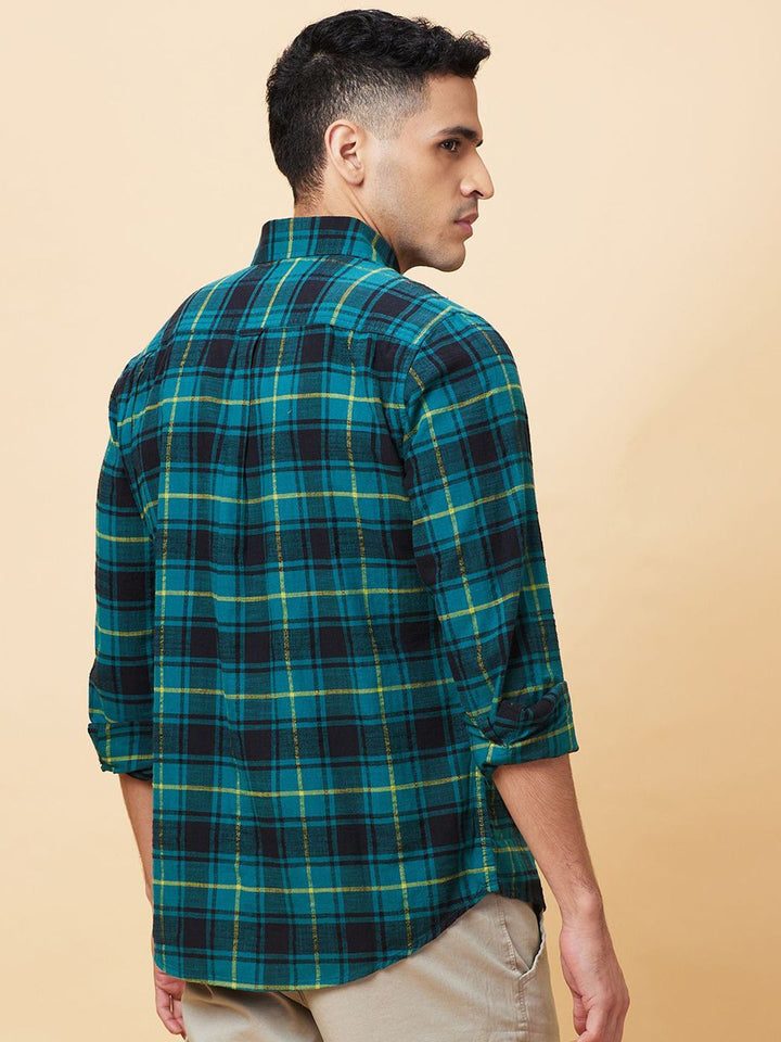 Being Human Men Slim Fit Tartan Checks Opaque Checked Casual Shirt