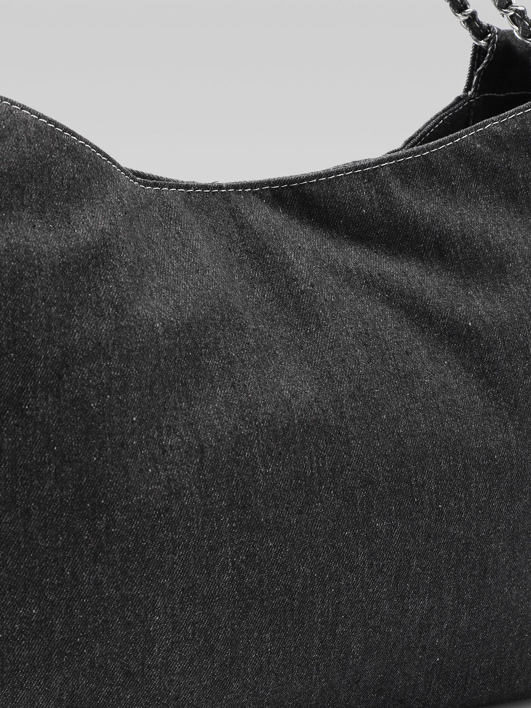 Lino Perros Denim Structured Shoulder Bag