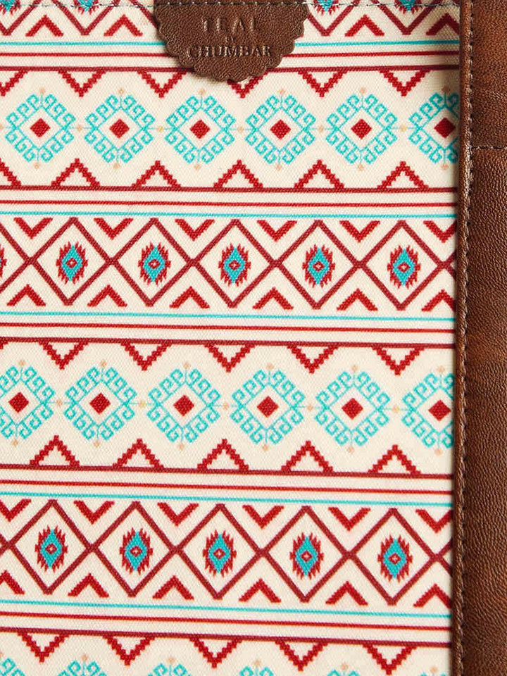 TEAL BY CHUMBAK Floral Printed Structured Handheld Bag