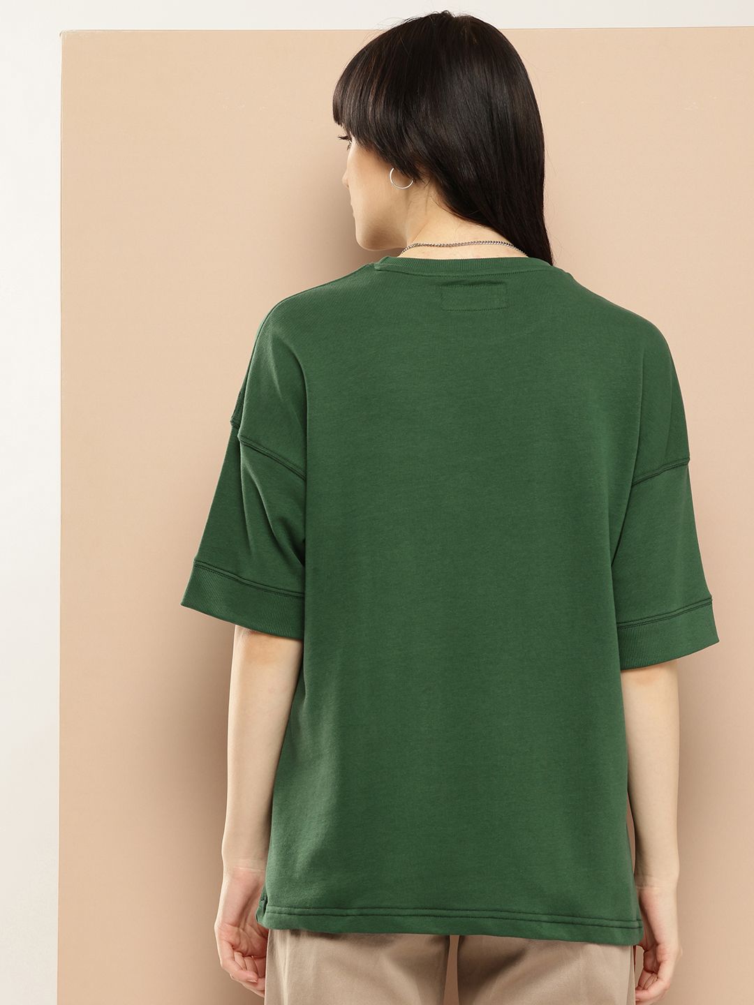 Difference of Opinion Women Oversized Drop Shoulder Ultra Soft Drapey Cotton T-Shirt