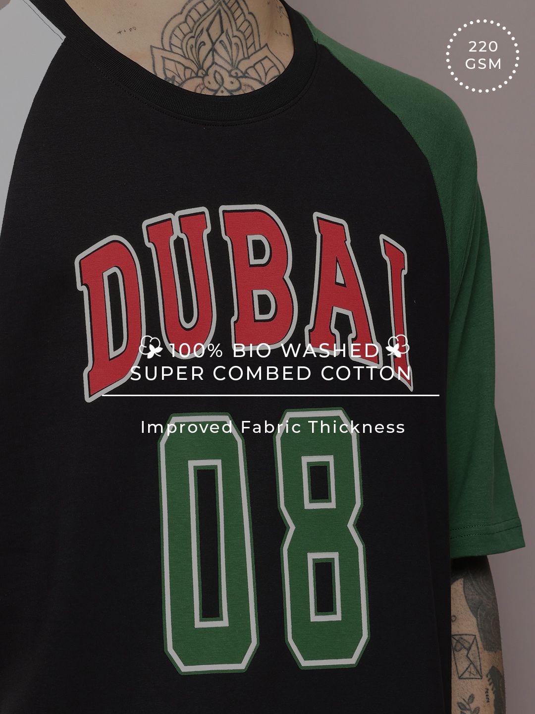 DILLINGER Men Typography Printed Oversized T-shirt