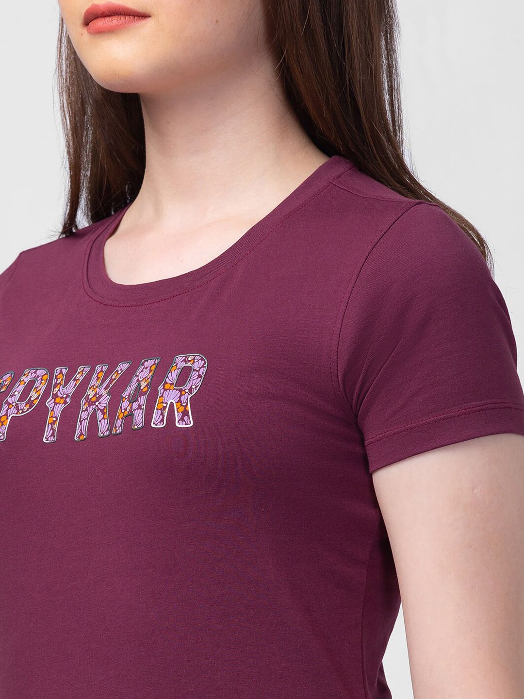 SPYKAR Women Cotton Slim Fit T-shirt