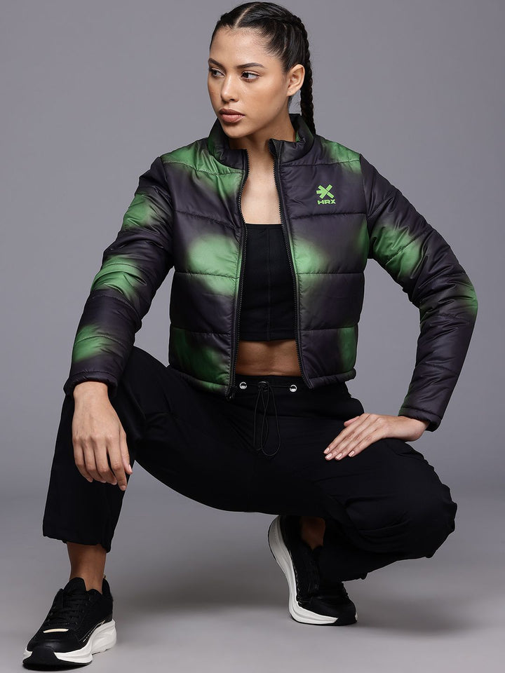 HRX by Hrithik Roshan Dyed Crop Padded Lifestyle Jacket
