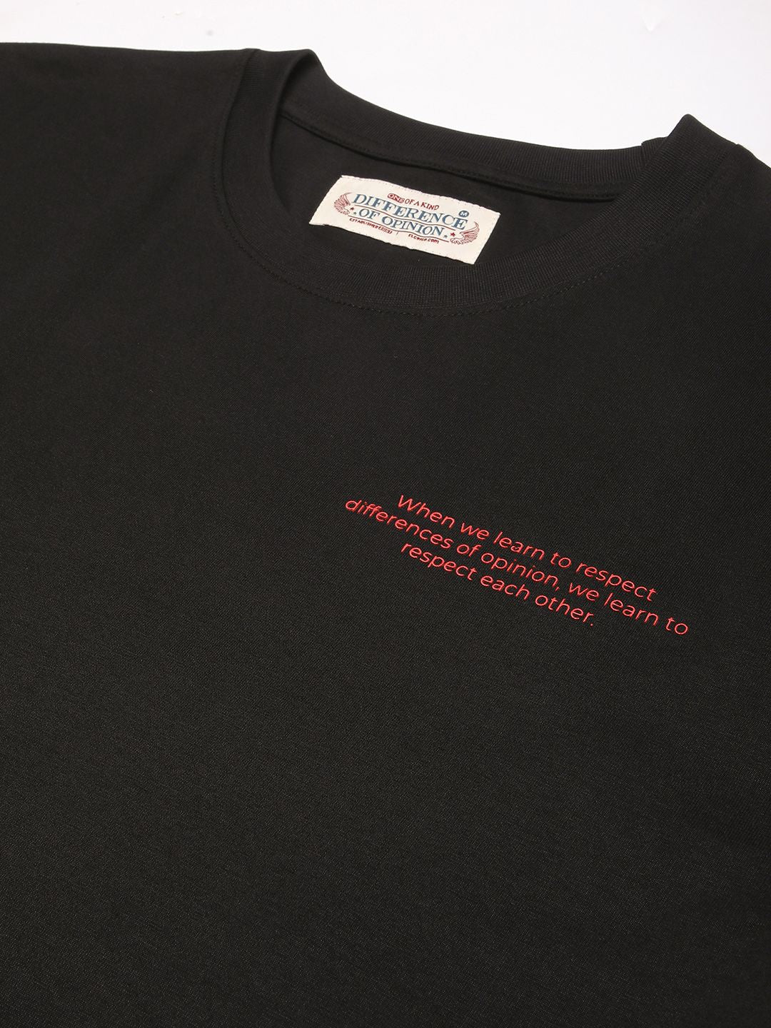 Difference Of Opinion Men Short Sleeve Oversized Crew Neck Printed Tshirt