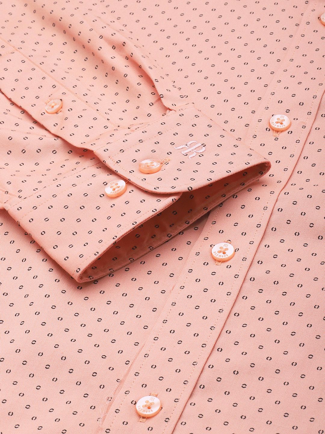 Raymond Slim Fit Geometric Printed Pure Cotton Formal Shirt