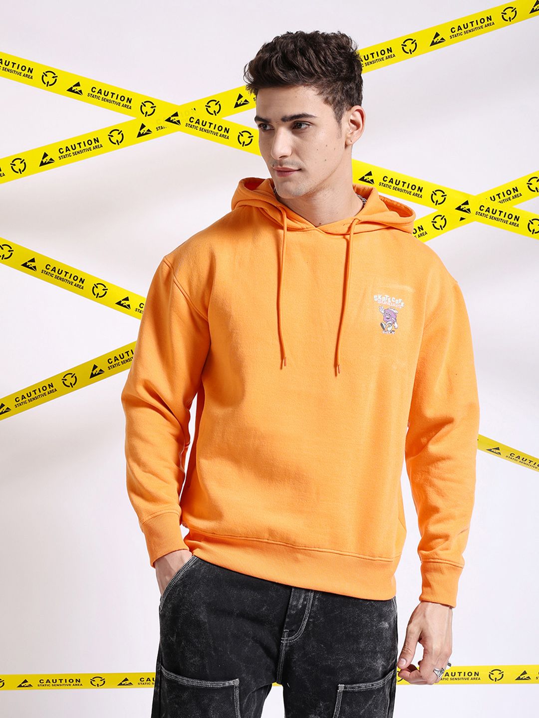 The Indian Garage Co Graphic Back Printed Hooded Oversized Pullover Sweatshirt