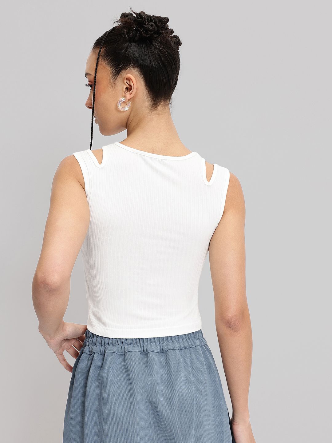 DressBerry City Chic Cutout Ribbed Top