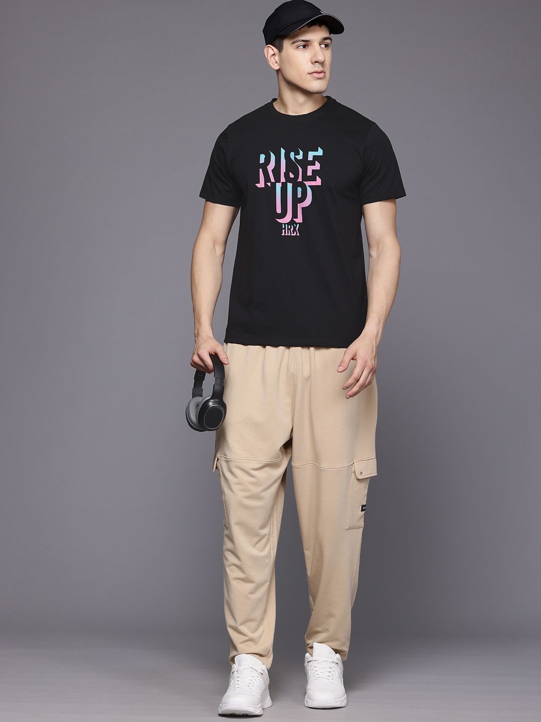 HRX by Hrithik Roshan Typography Printed T-shirt