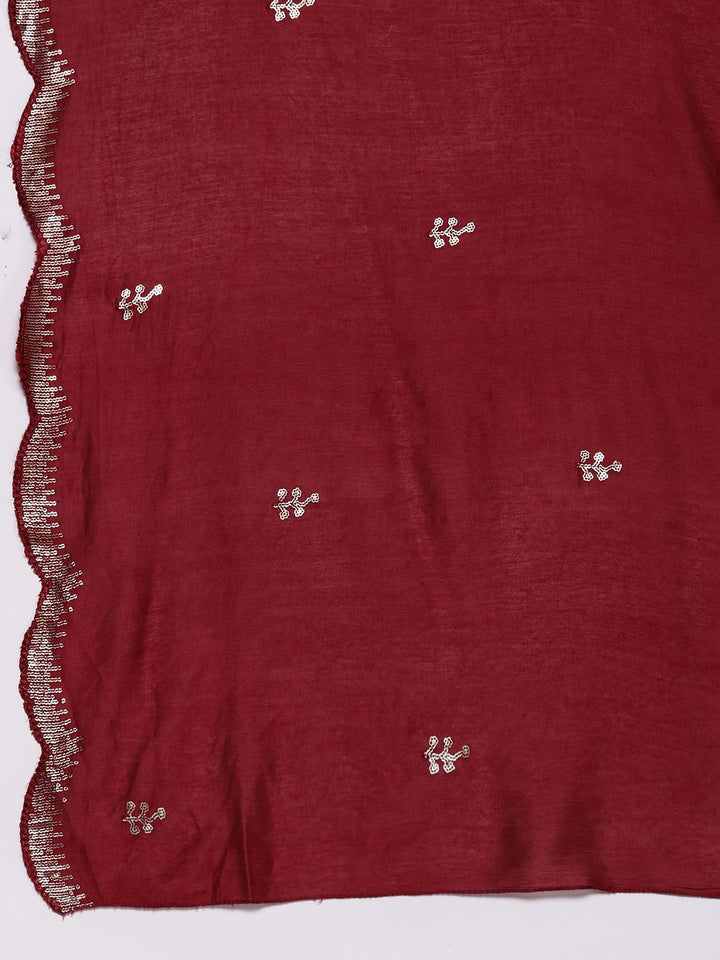 Libas Floral Embroidered Kurta with Trousers & With Dupatta
