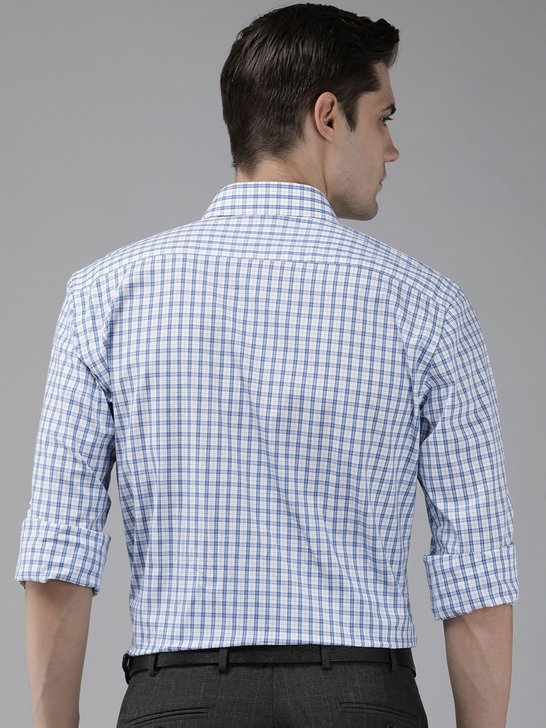 Park Avenue Men Slim Fit Tartan Checks Pure Cotton Formal Shirt