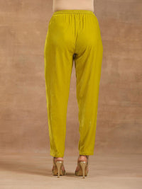 trueBrowns Women Straight Fit Velvet Regular Trouser