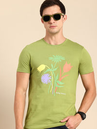 Being Human Floral Printed Pure Cotton T-shirt