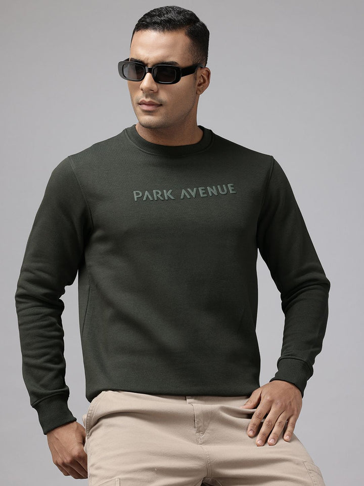 Park Avenue Brand Logo Printed Pullover Sweatshirt