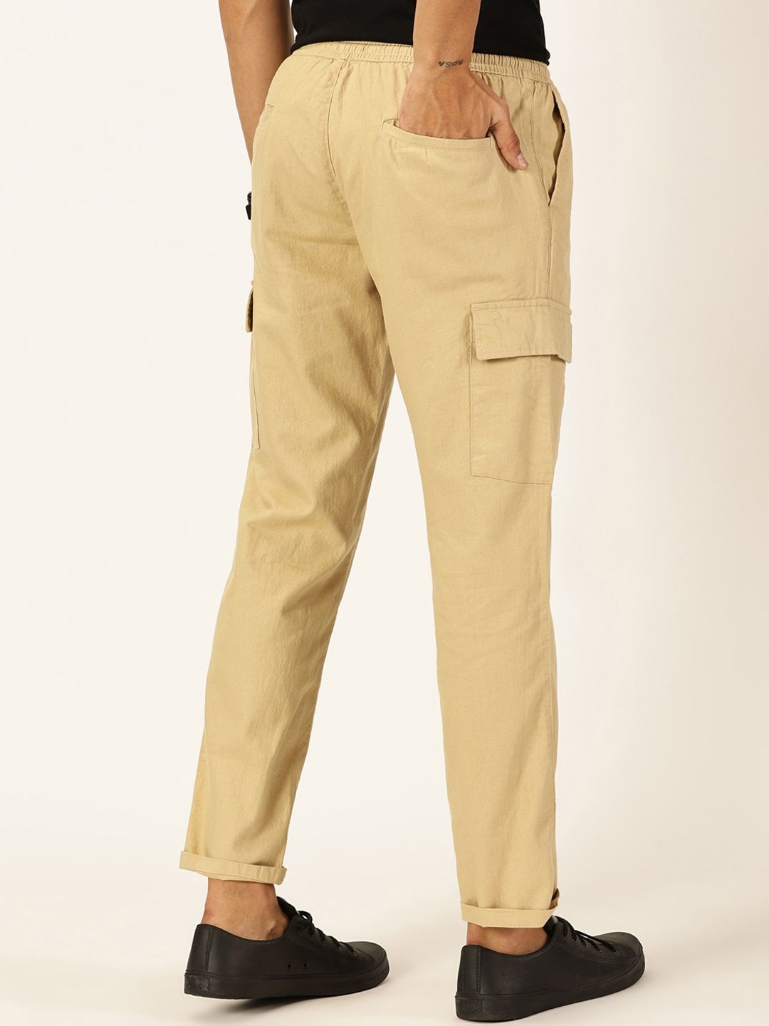 Thomas Scott Men Classic Cotton Linen Casual Trouser