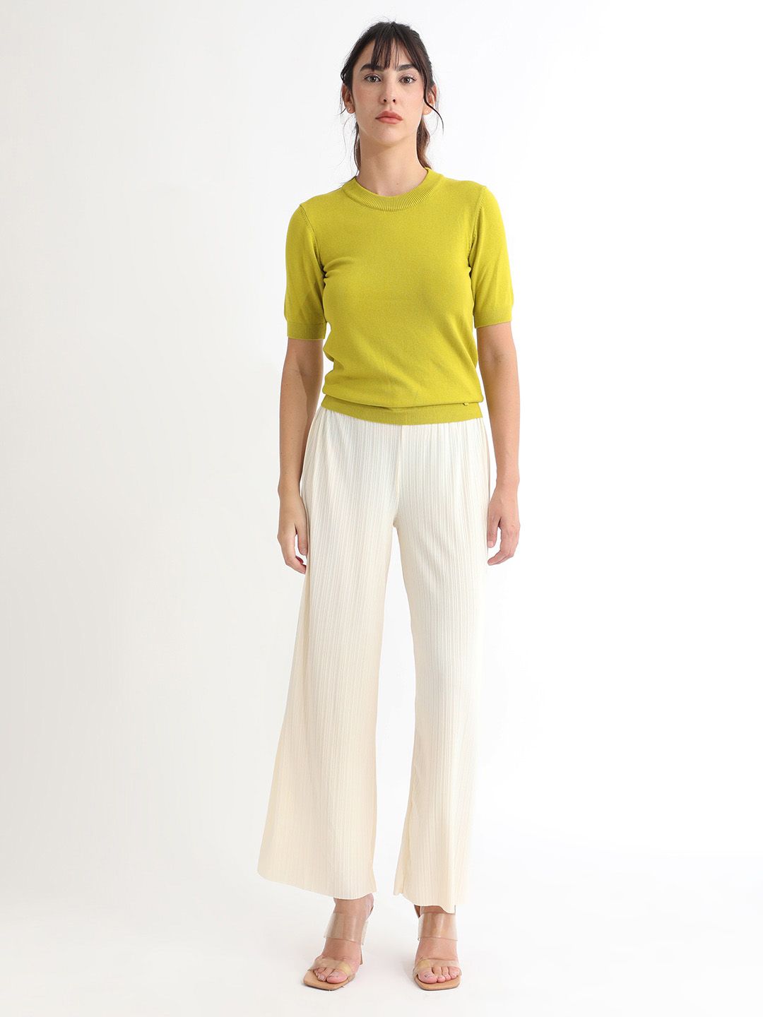 RAREISM Round Neck Knitted Pullover