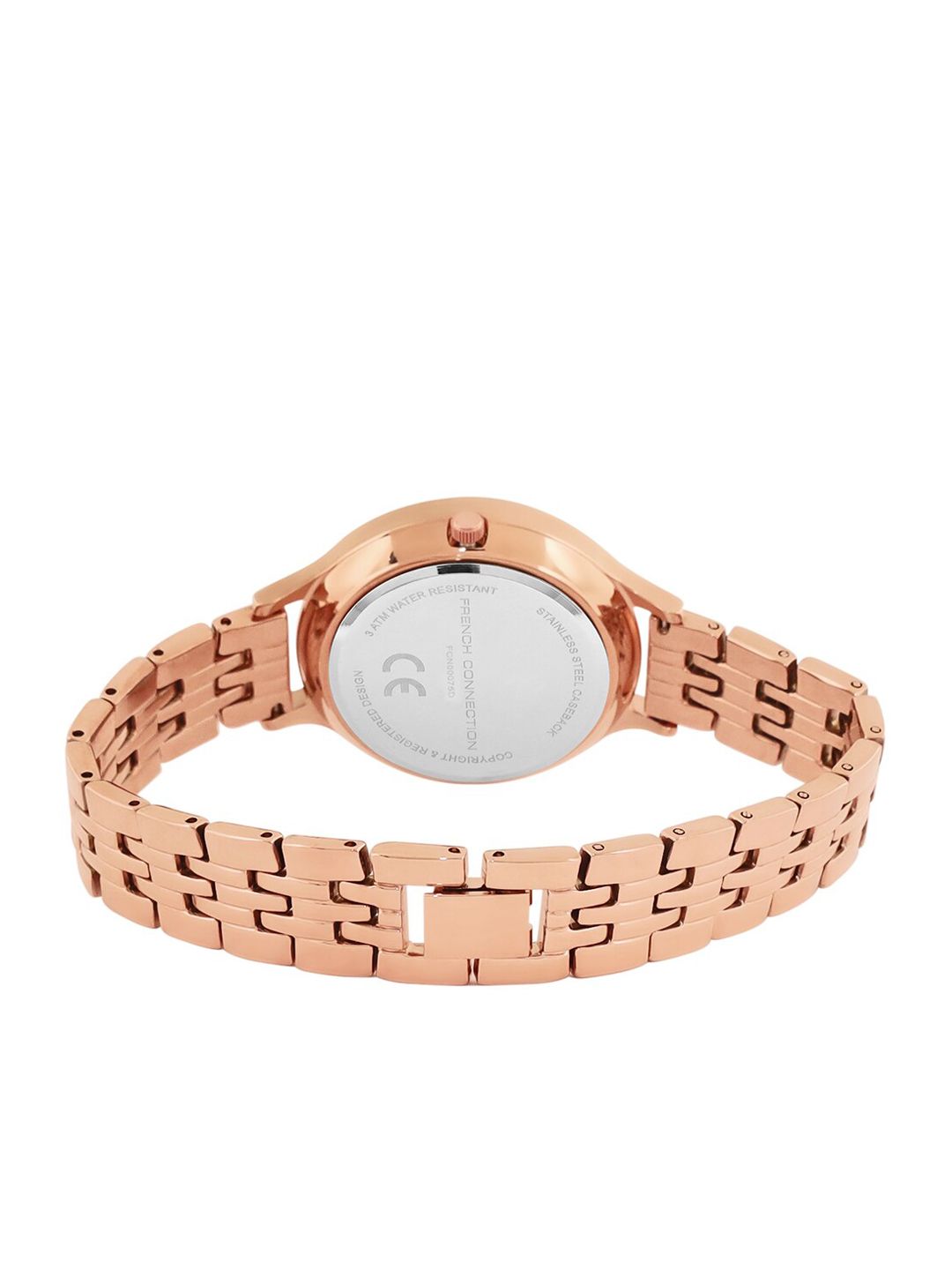 French Connection Women Stainless Steel Bracelet Style Straps Analogue Watch FCN00075D
