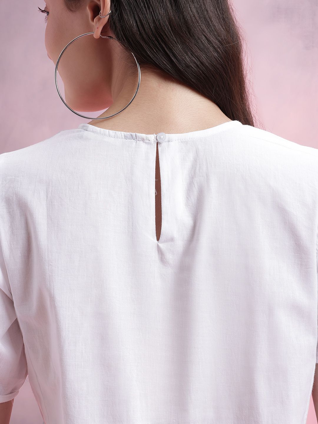 DressBerry Puff Sleeves Pure Cotton Top
