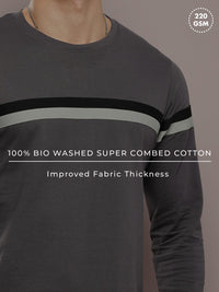DILLINGER Men Striped Pure Cotton T-shirt