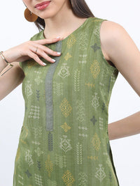 Vishudh Ethnic Motifs Printed Sleeveless Regular Kurta With Palazzos