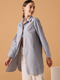 STREET 9 Comfort Striped Oversized Fit Pure Cotton Casual Shirt