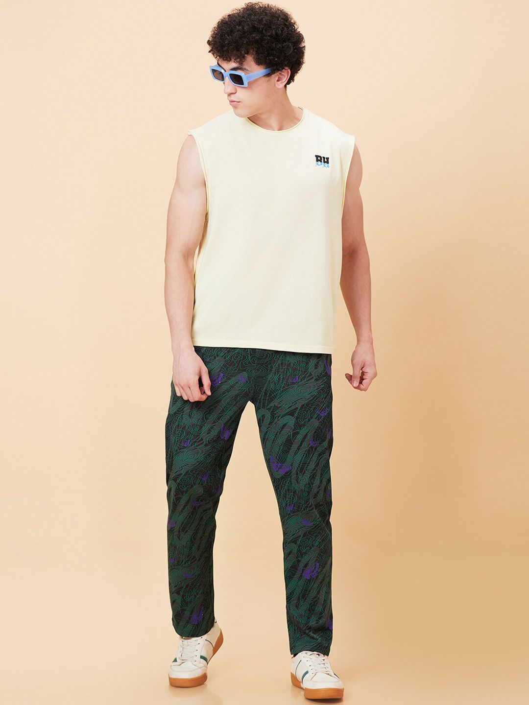 Being Human Men Abstract Printed Regular Fit Track Pants