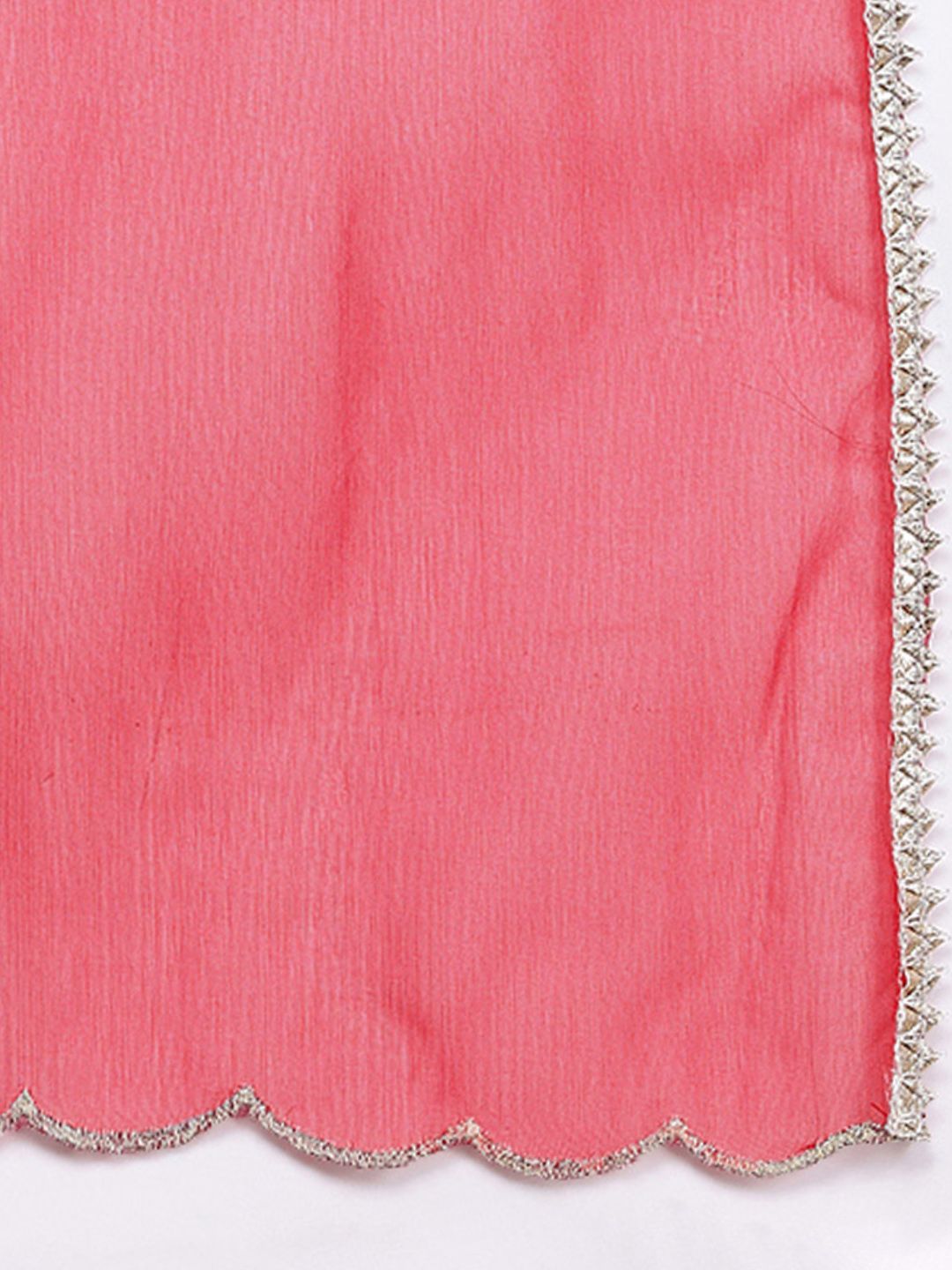 House of Pataudi Jashn Yoke Design Zari Work A-Line Kurta With Trousers & Dupatta