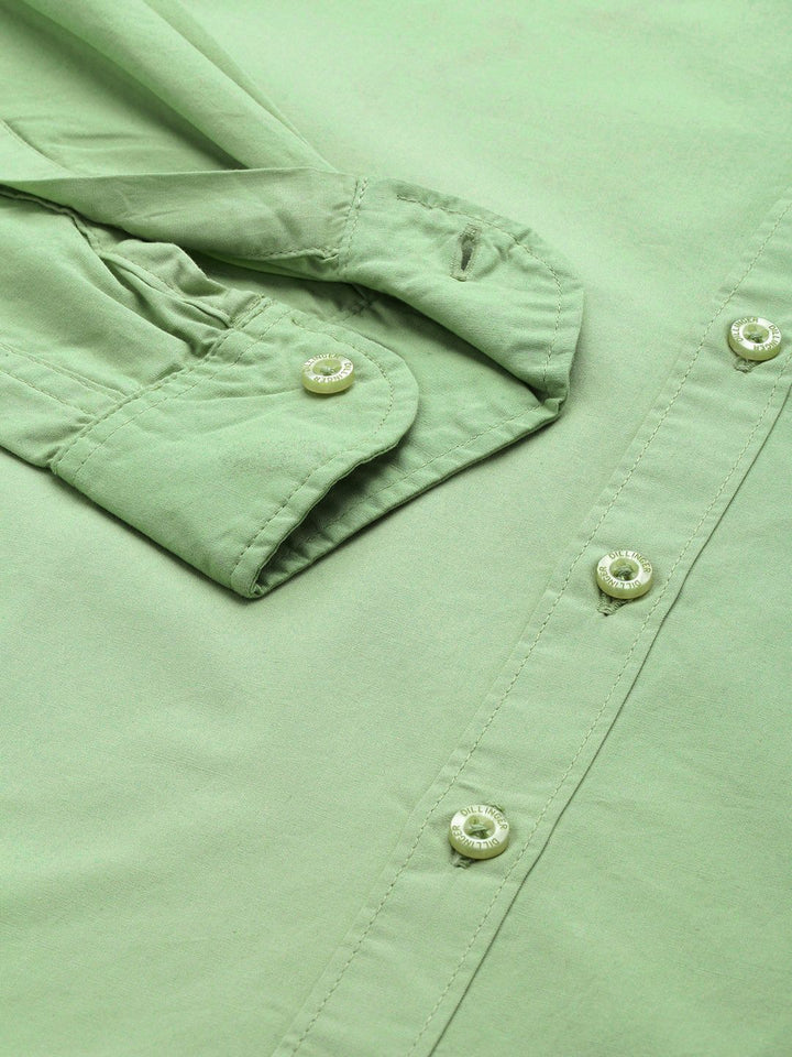 DILLINGER Men Green Cotton Casual Shirt