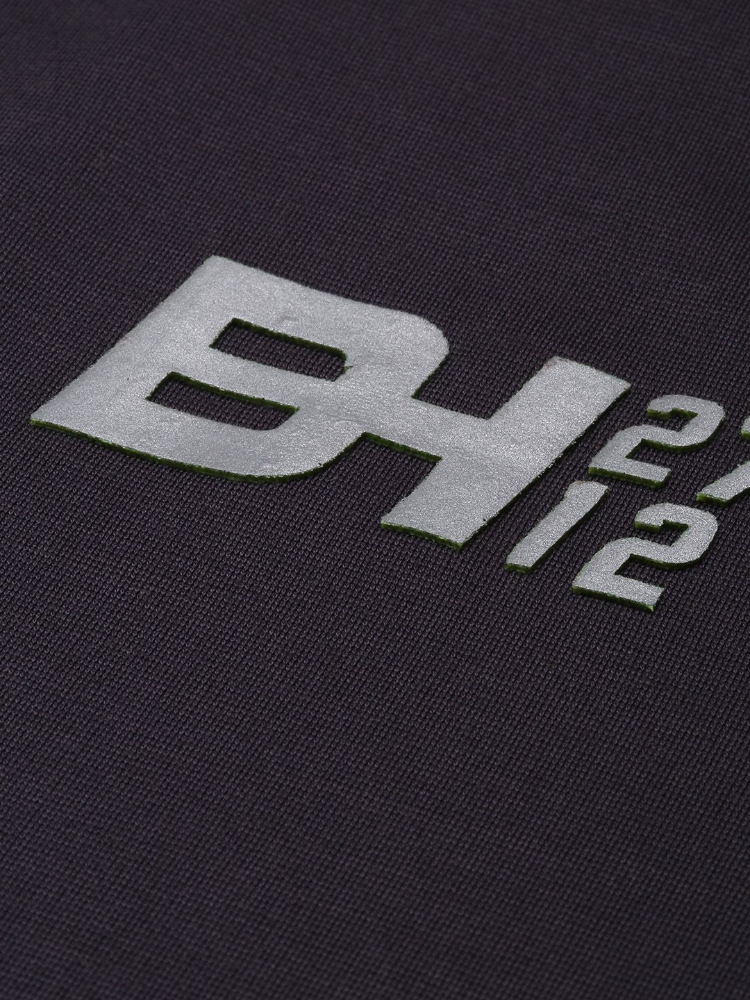 Being Human Men Solid Pure Cotton Applique Casual T-shirt